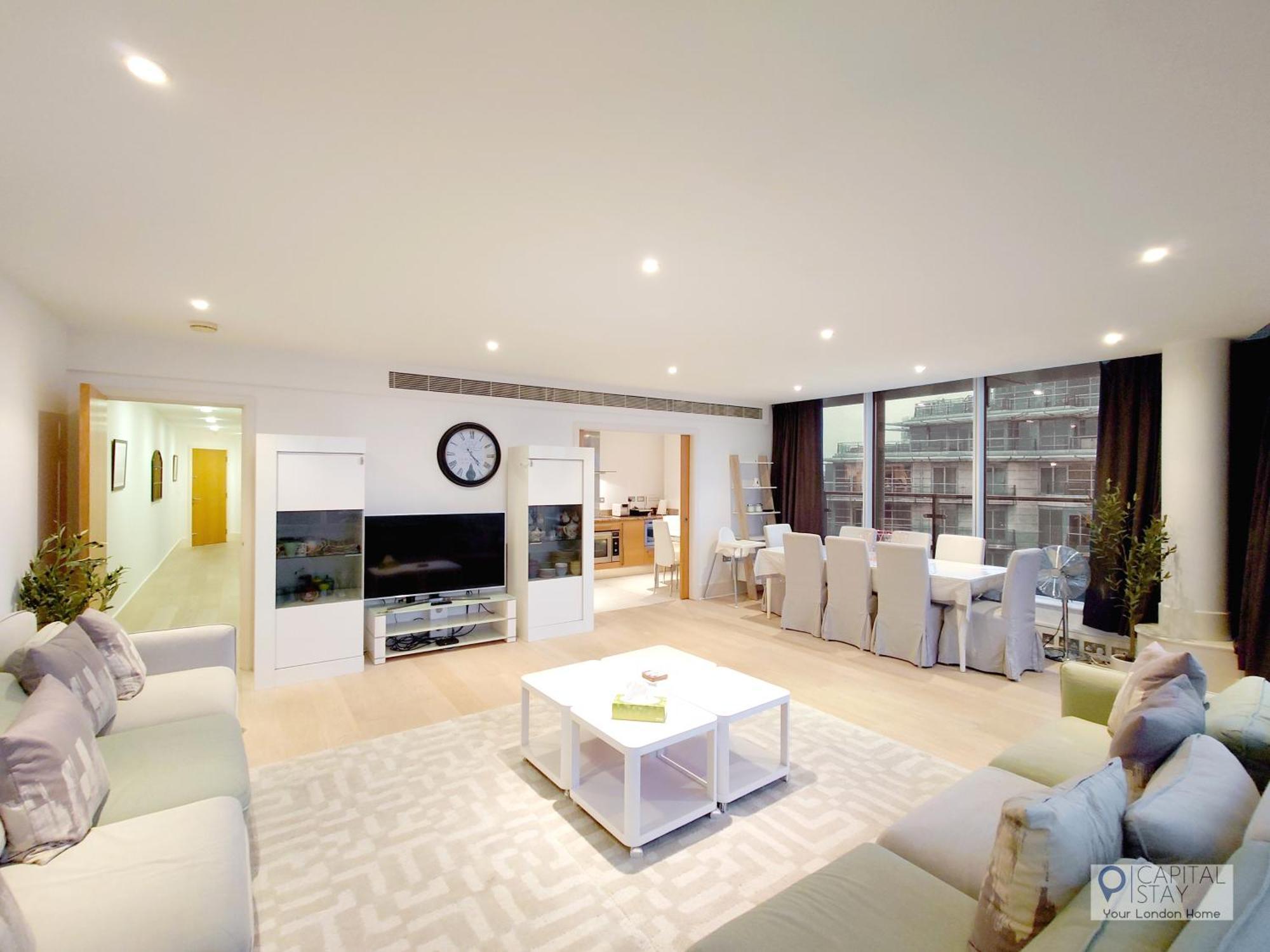 3 Bed Serviced In Battersea - River Views Apartment