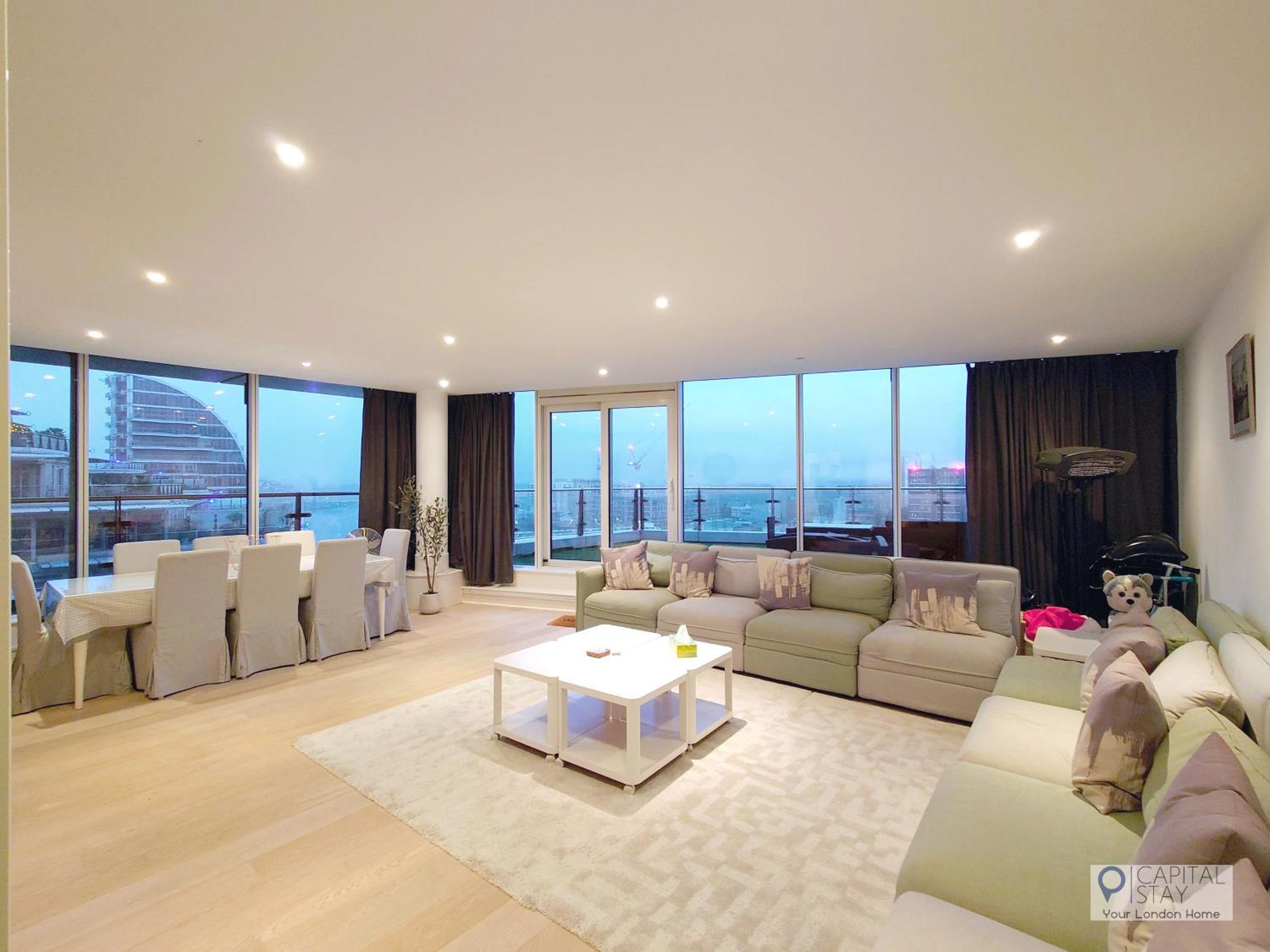 Apartment 3 Bed Serviced In Battersea - River Views *